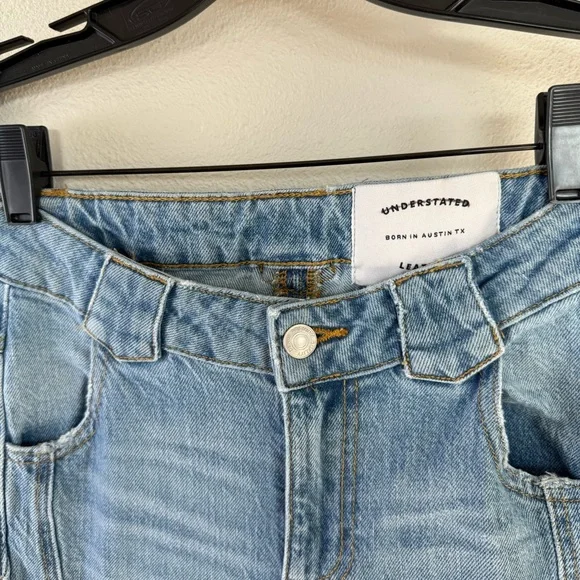 Understated Leather Western Stretch Jeans Cowboy Tears Blue Denim Women’s 24 - Picture 8 of 13